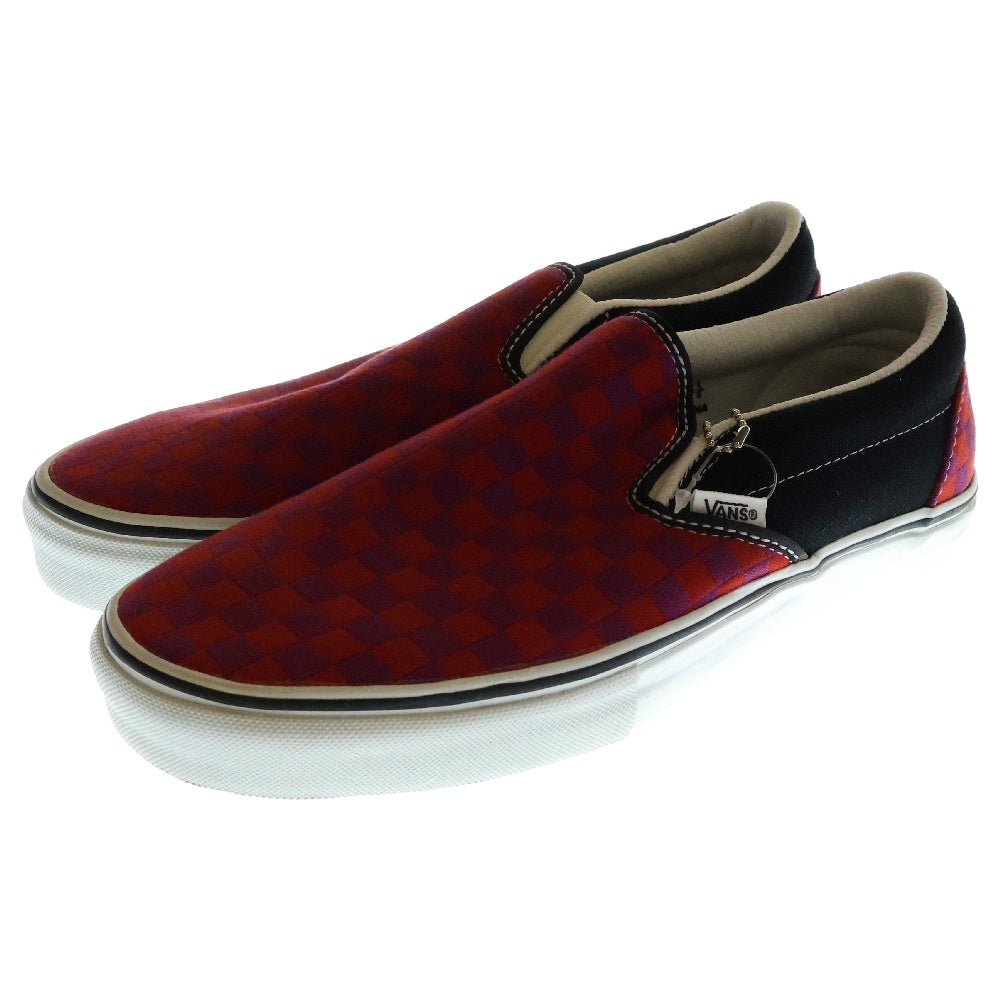VANS(ヴァンズ) Vault CLASSIC.SLIP-ON LX Crimson/Violet/B/W Checkerboard ボルト クラシック スリッポン チェッカーボード ローカットスニーカー US9.5/27.5cm 4826276095