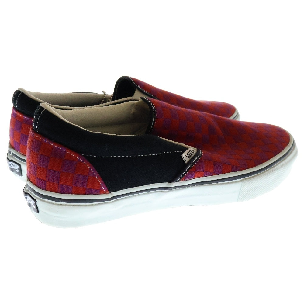 VANS(ヴァンズ) Vault CLASSIC.SLIP-ON LX Crimson/Violet/B/W Checkerboard ボルト クラシック スリッポン チェッカーボード ローカットスニーカー US9.5/27.5cm 4826276095