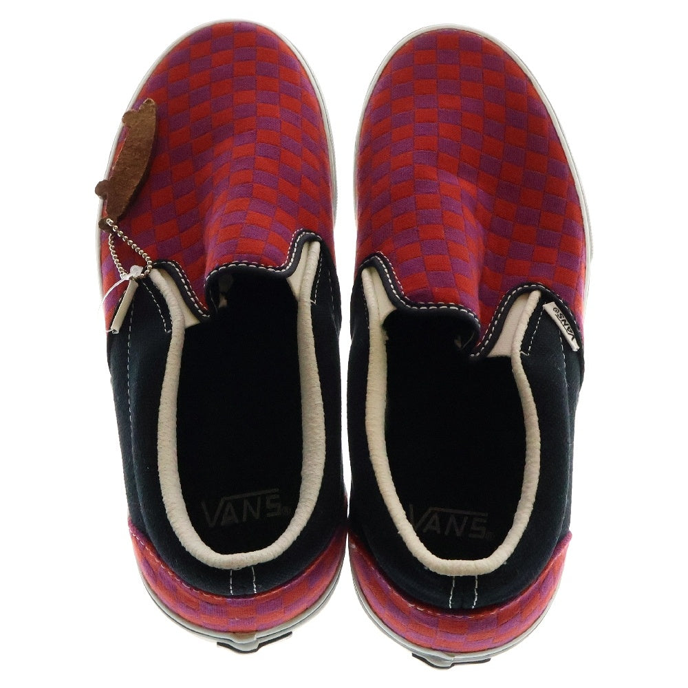VANS(ヴァンズ) Vault CLASSIC.SLIP-ON LX Crimson/Violet/B/W Checkerboard ボルト クラシック スリッポン チェッカーボード ローカットスニーカー US9.5/27.5cm 4826276095