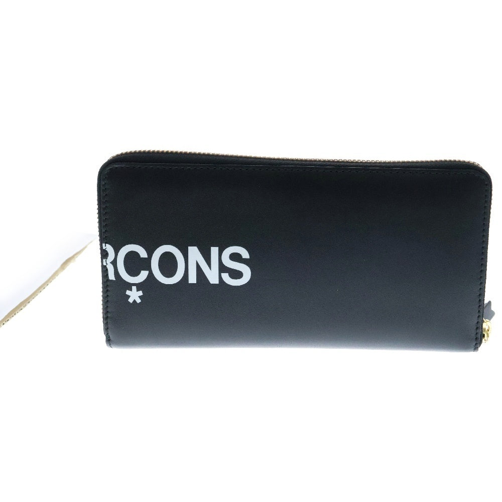 COMME des GARCONS(コムデギャルソン) 19AW Huge Logo Wallet ヒュージロゴプリント ラウンドジップ レザー ロングウォレット 長財布 ブラック SA0110HL