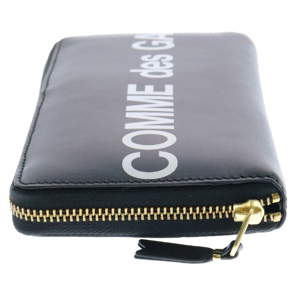 COMME des GARCONS(コムデギャルソン) 19AW Huge Logo Wallet ヒュージロゴプリント ラウンドジップ レザー ロングウォレット 長財布 ブラック SA0110HL