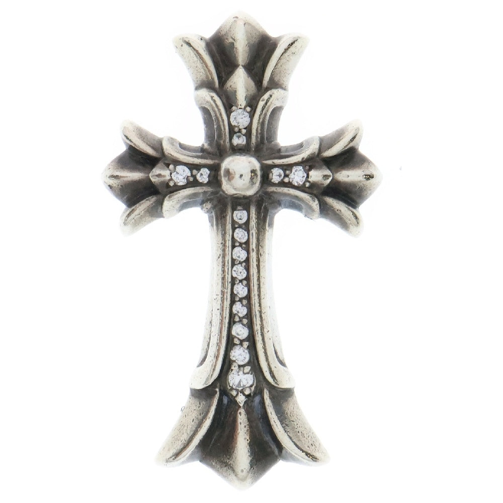 CHROME HEARTS(クロムハーツ) DBL CH CRS SML P/DMND スモールダブルCHクロスペンダントトップ PAVEダイヤ シルバー