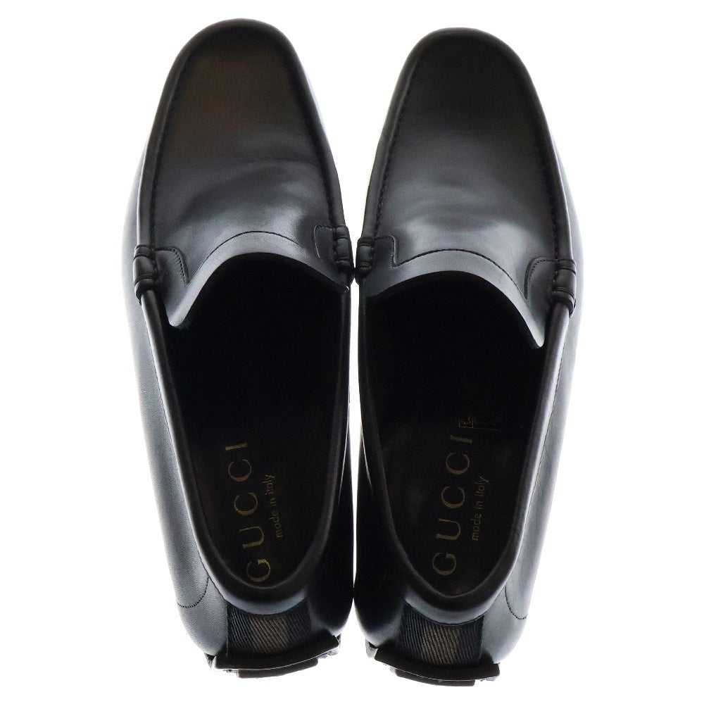 GUCCI(グッチ) モカシン ネロ シェリーライン レザー ドライビングシューズ ブラック 091100