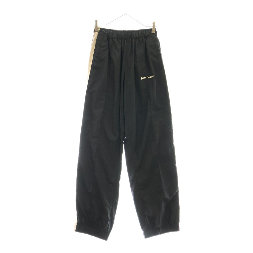 Palm Angels(パームエンジェルス) 23AW NYRON TRACK JOGGERS ナイロン トラック サイドストライプ ジョガーパンツ ブラック PMCJ018F23FAB0011003