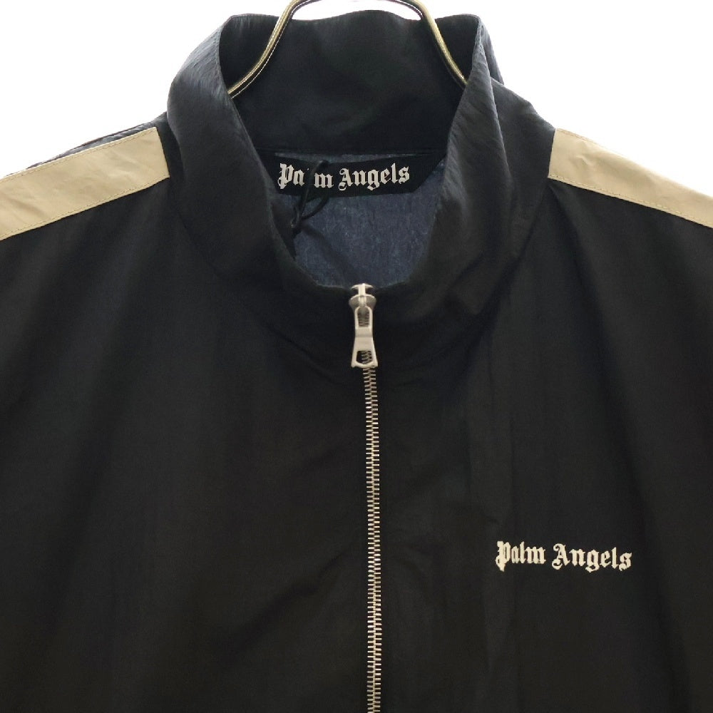 Palm Angels(パームエンジェルス) 23AW NYRON TRACK JKT ナイロン サイドストライプ トラックジャケット ブラック PMBD054F23FAB0011003