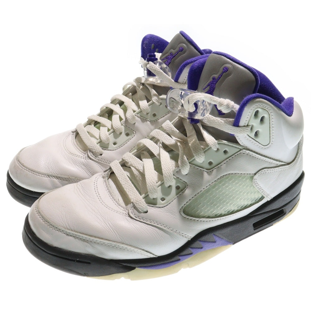 NIKE(ナイキ) Air Jordan 5 Dark Concord エアジョーダン5 ダークコンコルド ハイカットスニーカー ホワイト/パープル US9.5/27.5cm DD0587-141