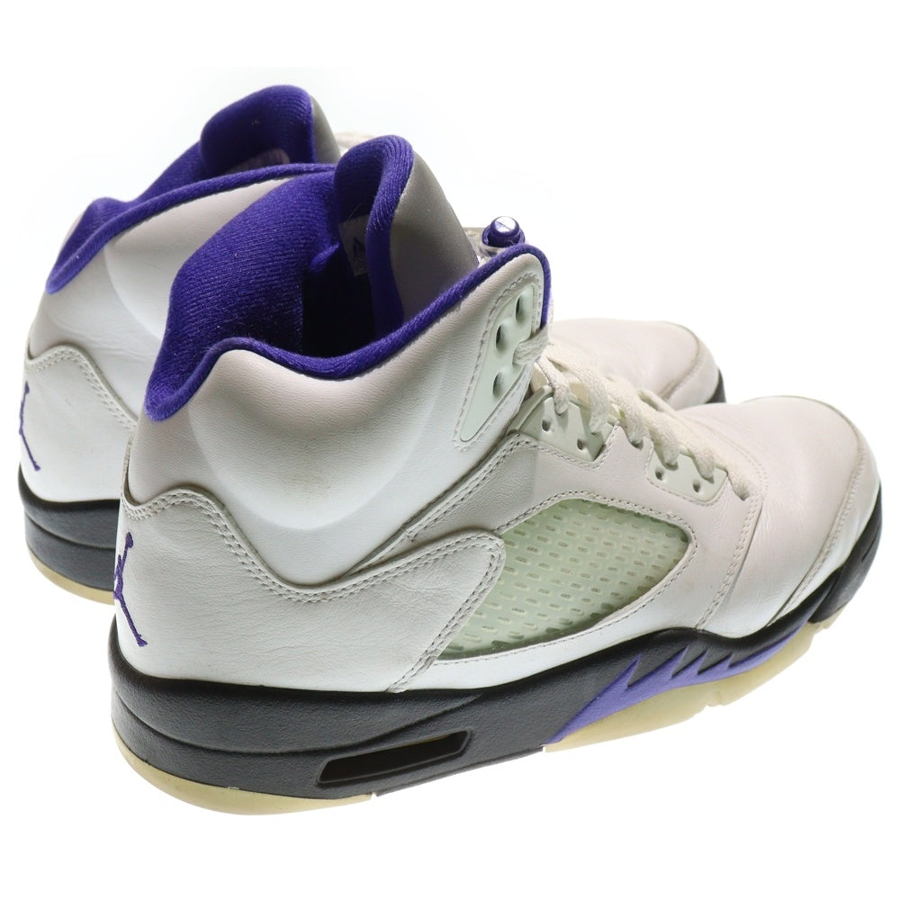 NIKE(ナイキ) Air Jordan 5 Dark Concord エアジョーダン5 ダークコンコルド ハイカットスニーカー ホワイト/パープル US9.5/27.5cm DD0587-141