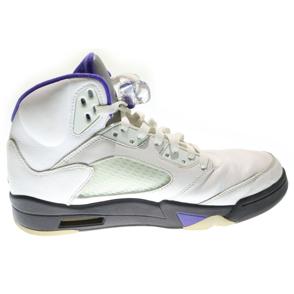 NIKE(ナイキ) Air Jordan 5 Dark Concord エアジョーダン5 ダークコンコルド ハイカットスニーカー ホワイト/パープル US9.5/27.5cm DD0587-141