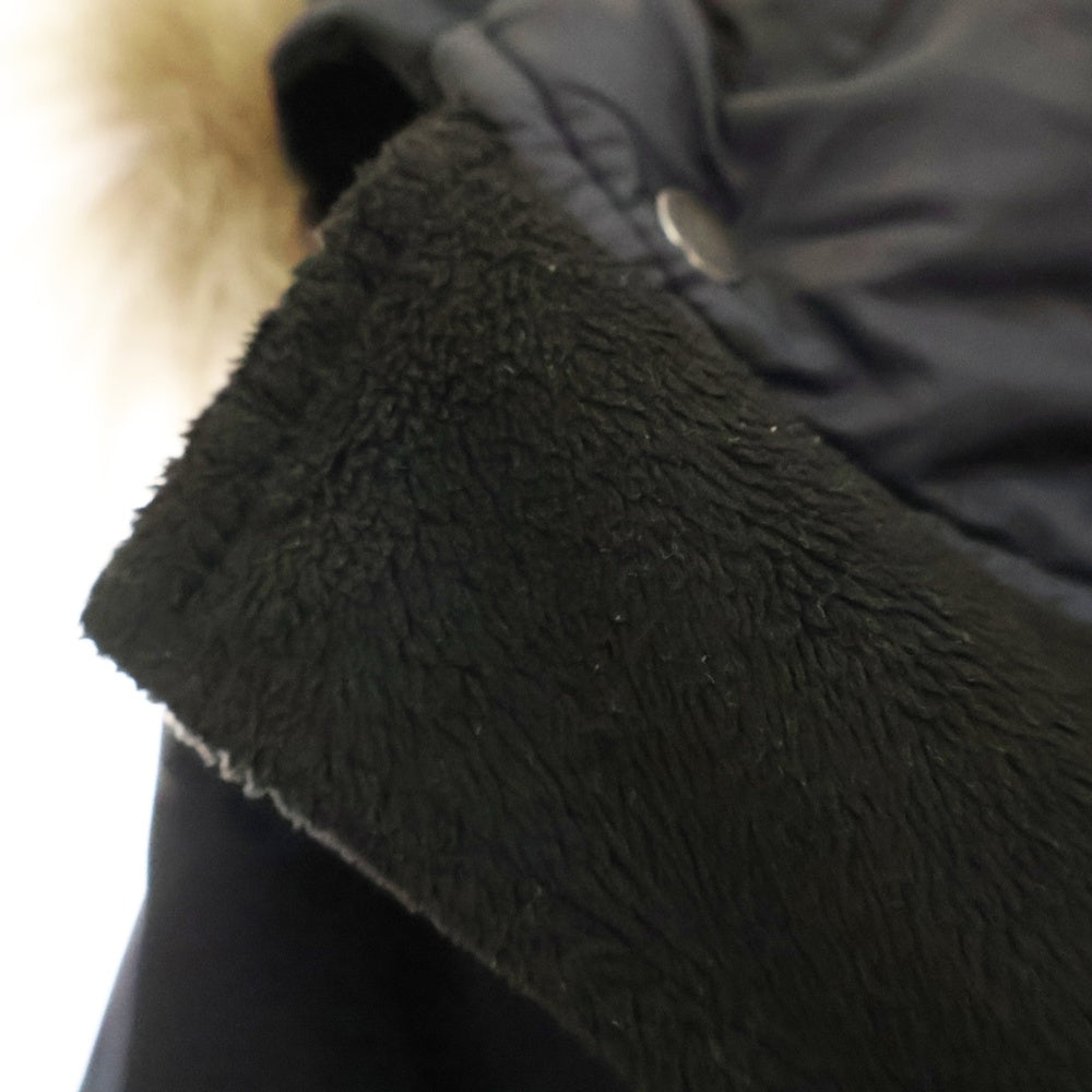 PYRENEX(ピレネックス) BORDEAUX FUR ファー付き フーディー アヌシー ダウンジャケット ブラック W22PJ1