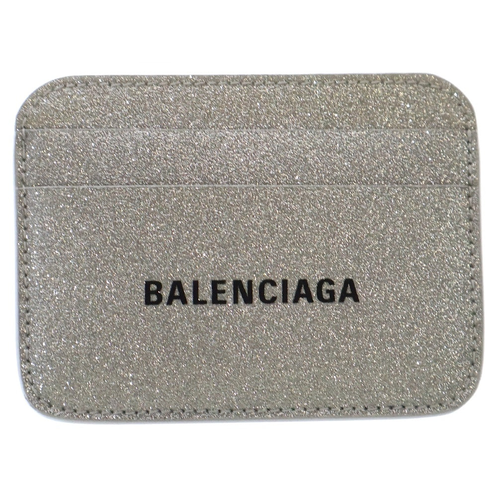 BALENCIAGA(バレンシアガ) グリッター ラメ カードケース シルバー 593812