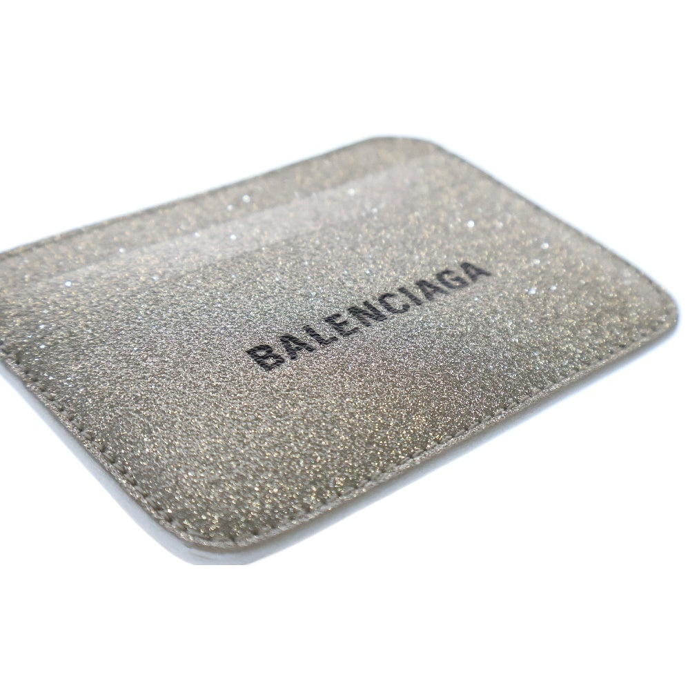 BALENCIAGA(バレンシアガ) グリッター ラメ カードケース シルバー 593812
