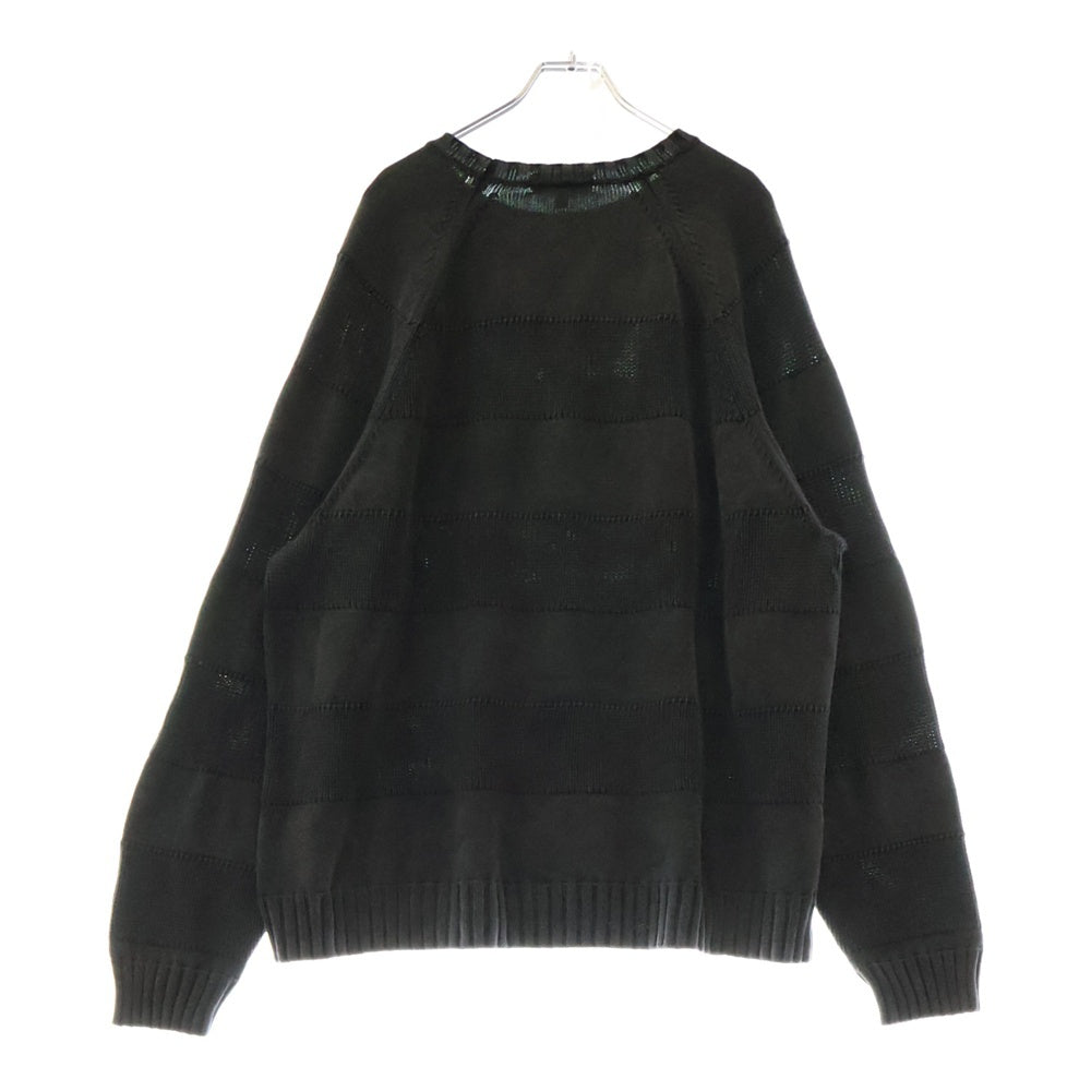 SUPREME(シュプリーム) 23SS Small Box Stripe Sweater スモールボックスロゴ ストライプ クルーネック ニットセーター グレー