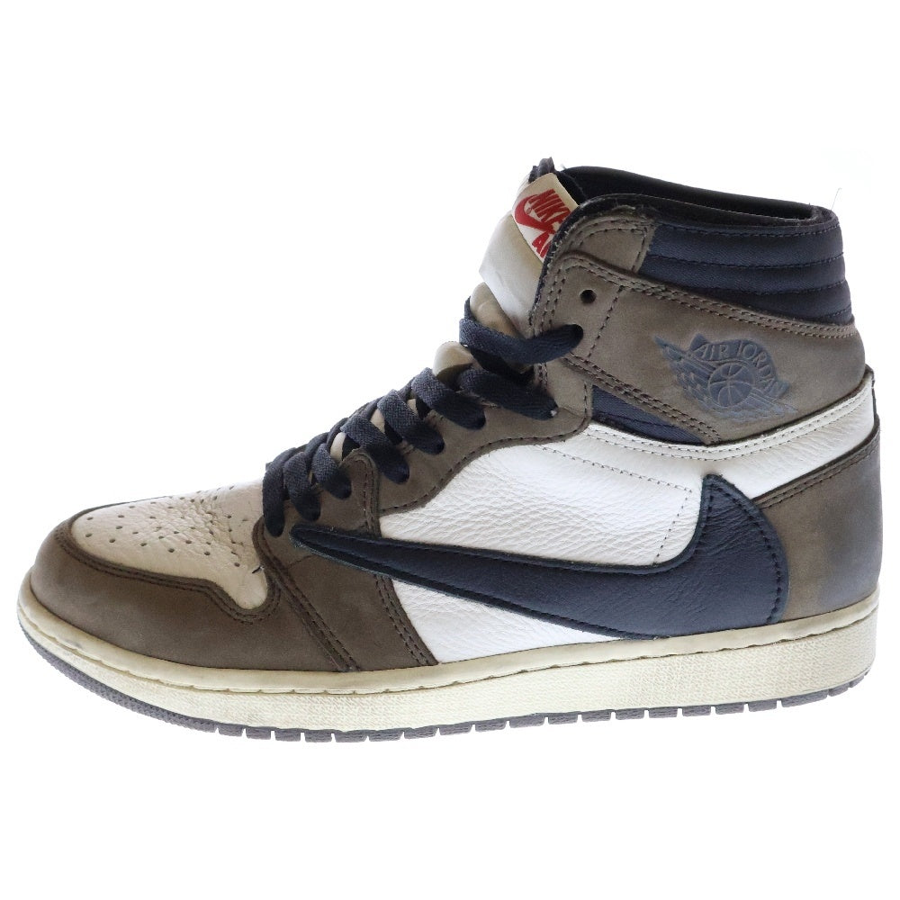 NIKE(ナイキ) ×TRAVIS SCOTT AIR JORDAN 1 RETRO HIGH OG TS SP トラヴィススコット エアジョーダン1 レトロ ハイカットスニーカー ブラウン US9/27.0cm CD4487-100