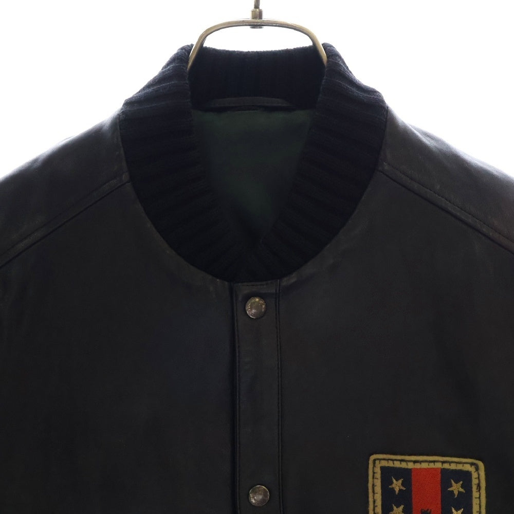 GUCCI(グッチ) フロント ワッペン レザージャケット ブラック 408376-XG134