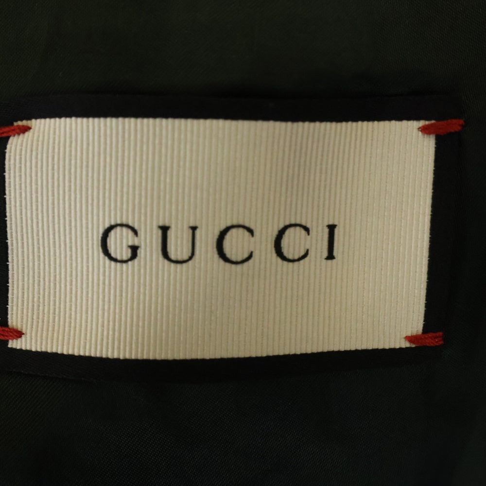 GUCCI(グッチ) フロント ワッペン レザージャケット ブラック 408376-XG134