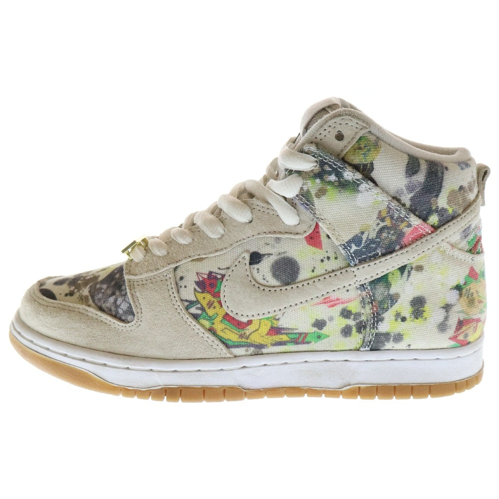 NIKE(ナイキ) ×SUPREME DUNK HIGH RAMMELLZEE シュプリーム ダンク ラメルジー ハイカットスニーカー ベージュ US7.5/24.5cm FD8779-100 レディース