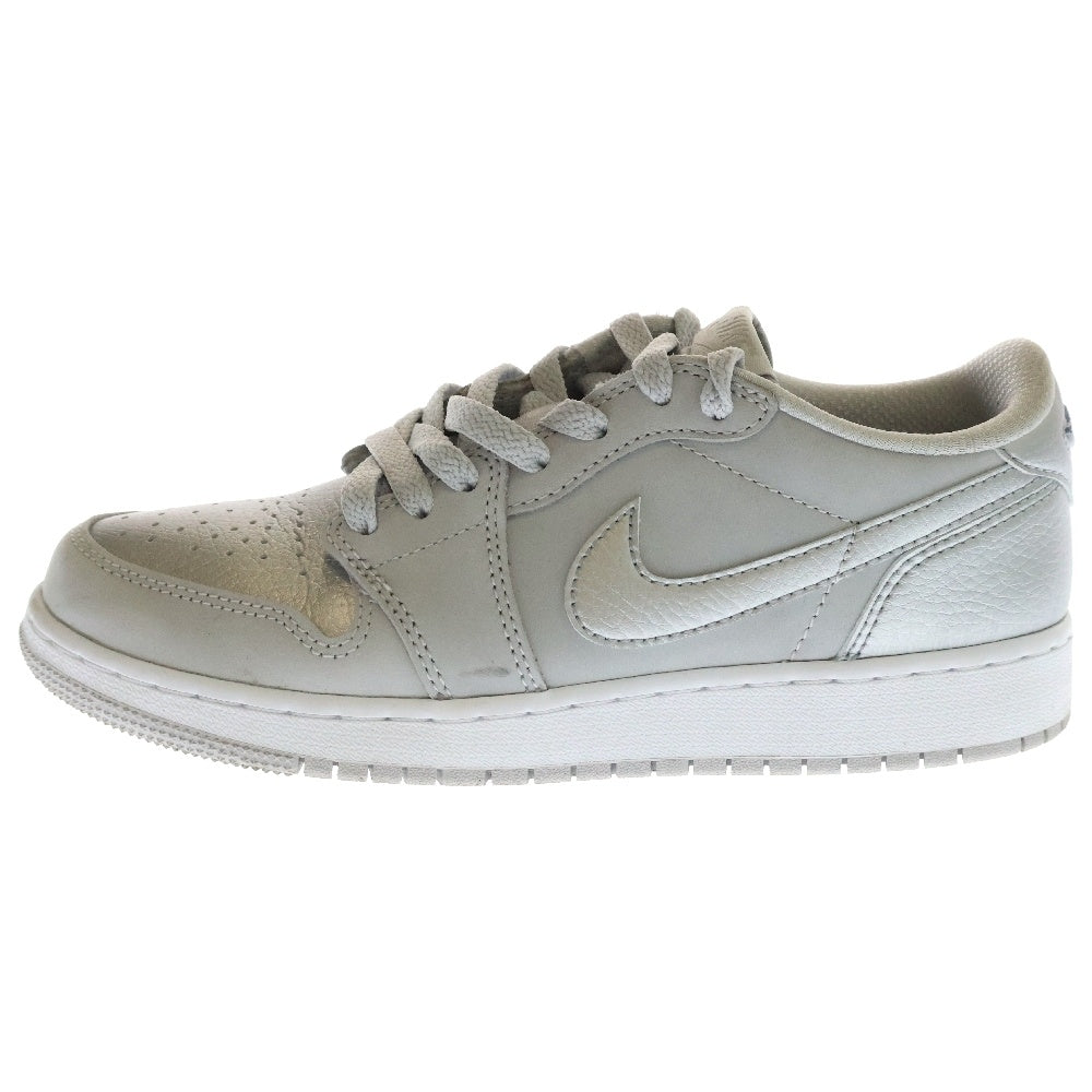 NIKE(ナイキ) AIR JORDAN 1 RETRO LOW OG METALLIQUE SILVER エアジョーダン1 メタリックシルバー US6Y/24cm CZ0858-002 レディース