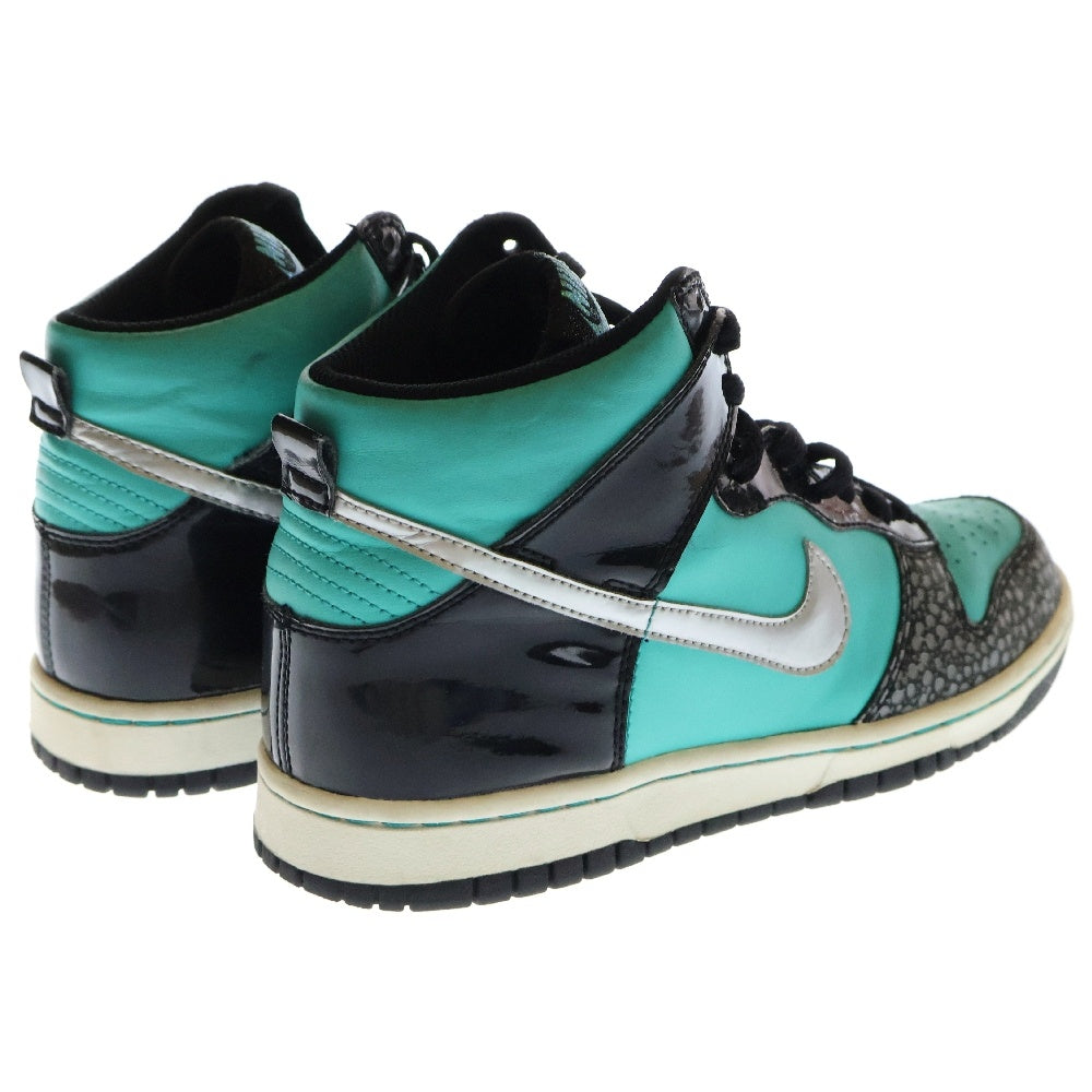 NIKE(ナイキ) 【観賞用 2010年製】DUNK HIGH GS Black Retro Silver ダンクハイ ティファニーブルー US6Y/24cm 308319-401 レディース