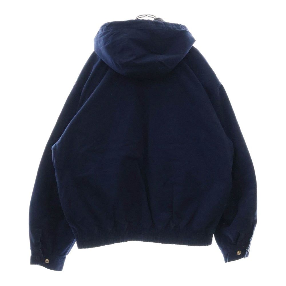 SUPREME(シュプリーム) 23AW Leather Collar Utility Jacket レザーカラーユーティリティジャケット ワークジャケット フーディ ネイビー