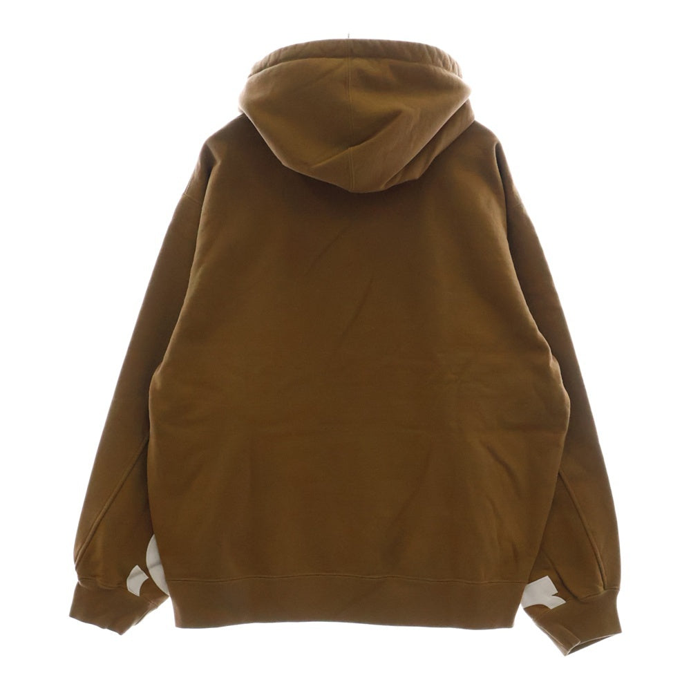 SUPREME(シュプリーム) 22SS Cropped Panels Hooded Sweatshirt クロップドパネル プルオーバースウェットパーカーフーディー ライトブラウン