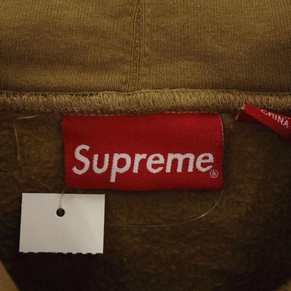 SUPREME(シュプリーム) 22SS Cropped Panels Hooded Sweatshirt クロップドパネル プルオーバースウェットパーカーフーディー ライトブラウン