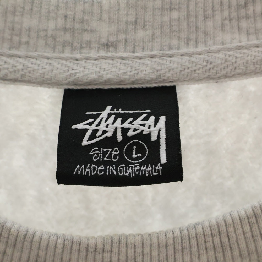 STUSSY(ステューシー) 23AW BLUR CREW ブラー クルーネック スウェットトレーナー ライトグレー