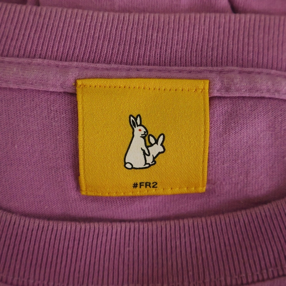 FR2(エフアールツー) ×ONE PIECE HEAVY SMOKER ワンピース フロントプリント クルーネック 半袖Tシャツ パープル