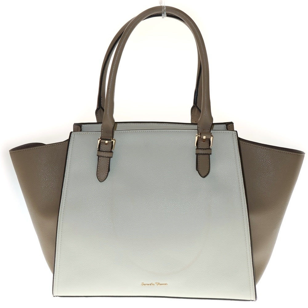 Samantha Thavasa(サマンサタバサ) エンターライン 2WAY レザートート ハンドバッグ ショルダーバッグ ホワイト/ベージュ レディース