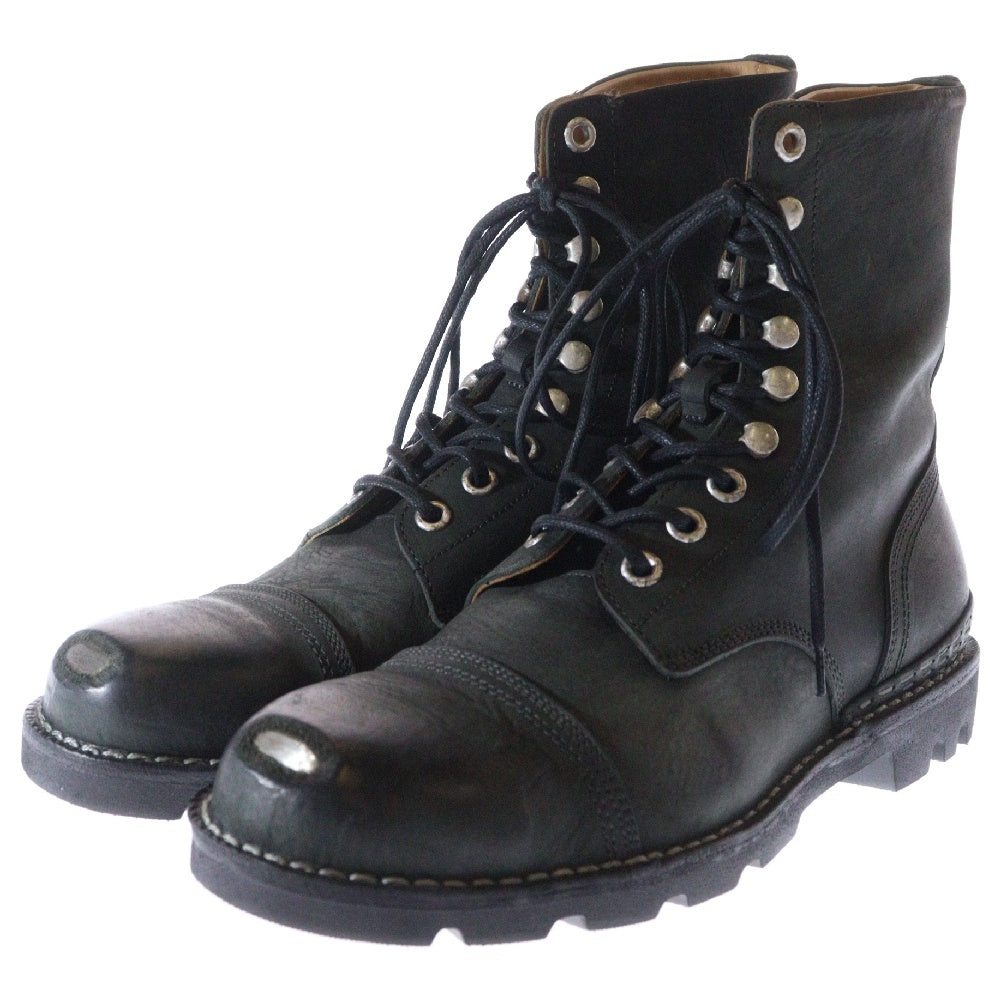 DIESEL(ディーゼル) STEEL レースアップ レザーブーツ ブラック Y01441 PR105 T6057