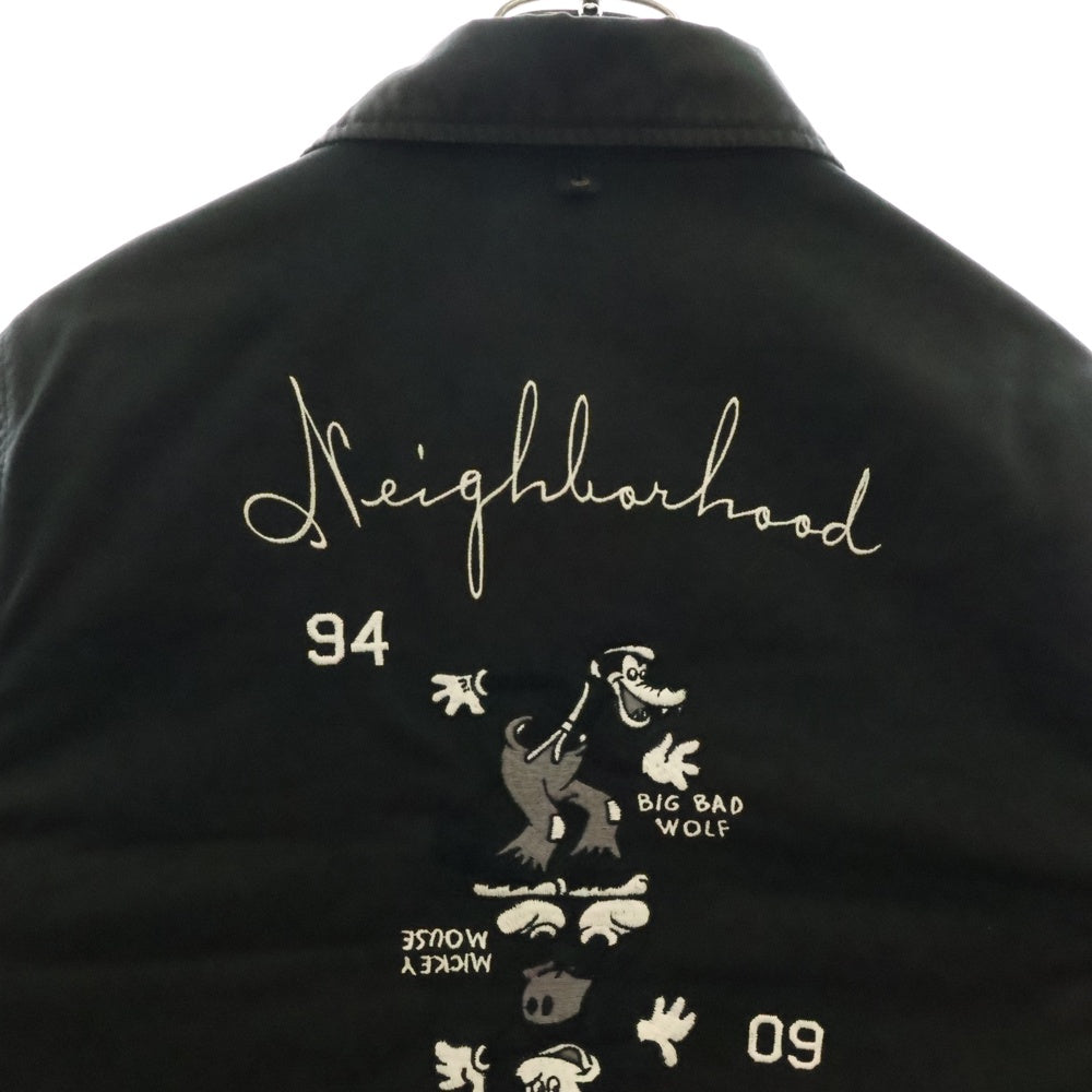 NEIGHBORHOOD(ネイバーフッド) 09AW ×Disney BIG.BAD.FIXX/C-JKT ×ディズニー コットン ブルゾン ジャケット ブラック 092BEWDN-JKM01