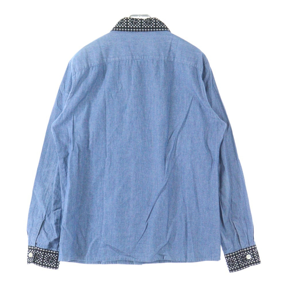 CHALLENGER(チャレンジャー) 22SS BANDANA REMAKE SHIRT バンダナ リメイク 長袖シャツ インディゴ CLG-SH010-013