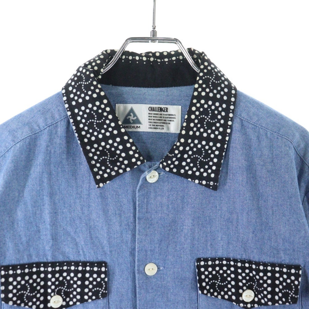 CHALLENGER(チャレンジャー) 22SS BANDANA REMAKE SHIRT バンダナ リメイク 長袖シャツ インディゴ CLG-SH010-013