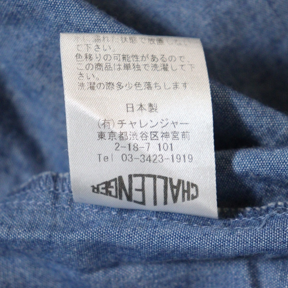 CHALLENGER(チャレンジャー) 22SS BANDANA REMAKE SHIRT バンダナ リメイク 長袖シャツ インディゴ CLG-SH010-013