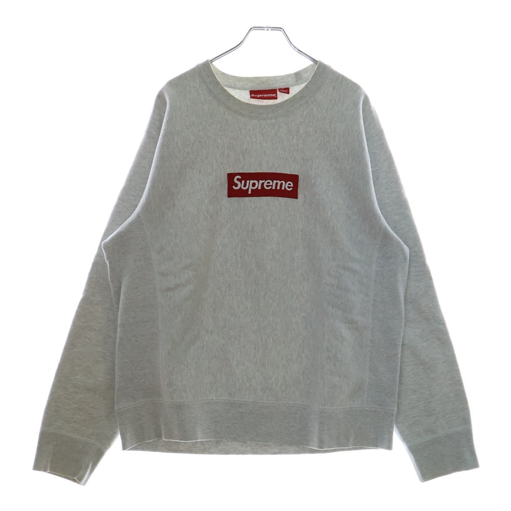 SUPREME(シュプリーム) 18AW Box Logo Crewneck ボックスロゴ クルーネック スウェットトレーナー グレー/レッド