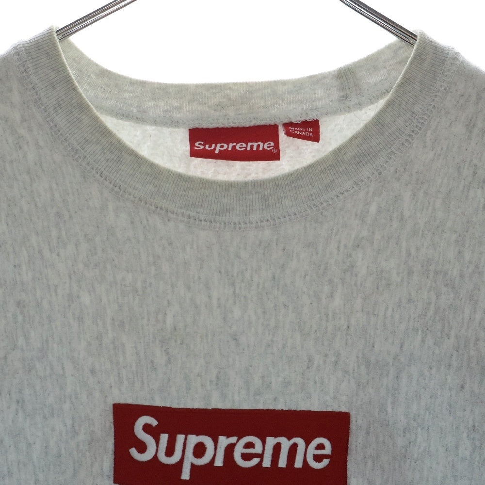 SUPREME(シュプリーム) 18AW Box Logo Crewneck ボックスロゴ クルーネック スウェットトレーナー グレー/レッド
