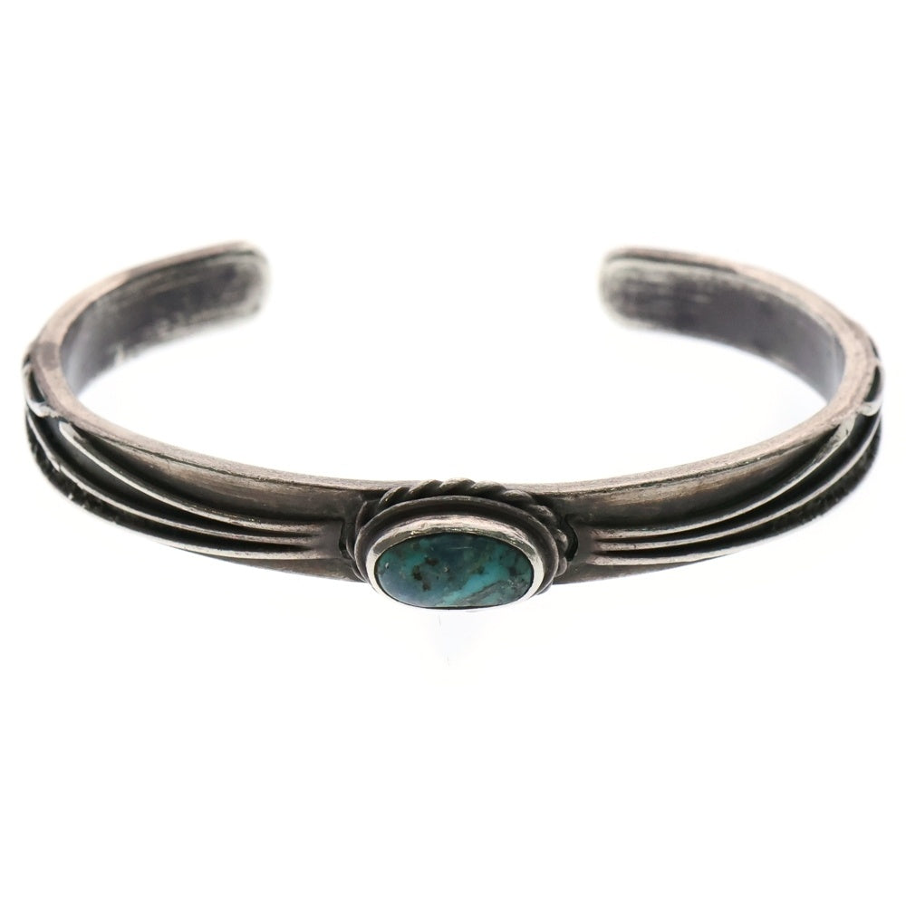 INDIAN JEWELRY(インディアンジュエリー) Albert Maricello作 アルベルト・マルチェロ ナバホ族 AMR刻印 ターコイズ バングル シルバー