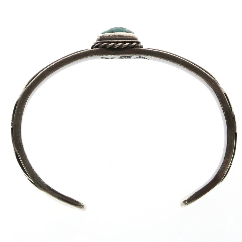 INDIAN JEWELRY(インディアンジュエリー) Albert Maricello作 アルベルト・マルチェロ ナバホ族 AMR刻印 ターコイズ バングル シルバー