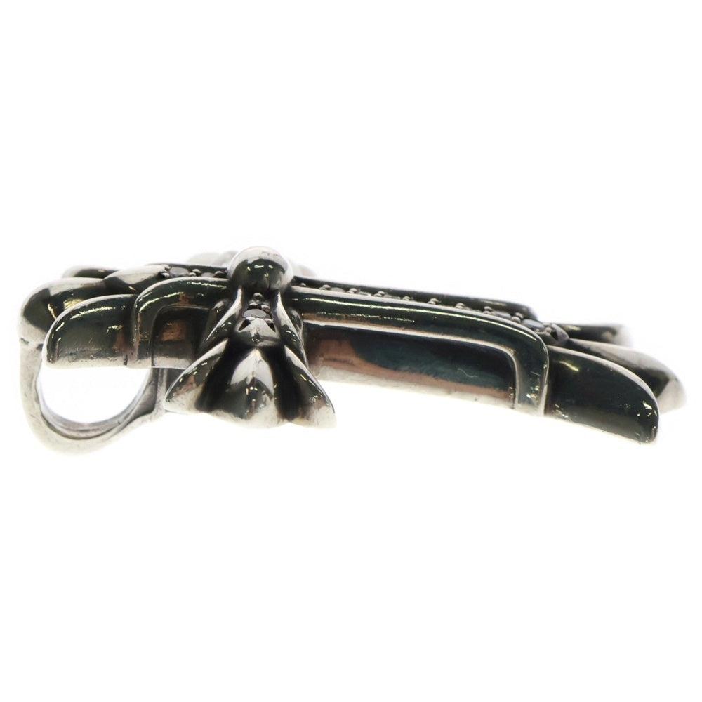 CHROME HEARTS(クロムハーツ) DBL CH CRS SML P/DMND スモールダブルCHクロスペンダントトップ PAVEダイヤ シルバー