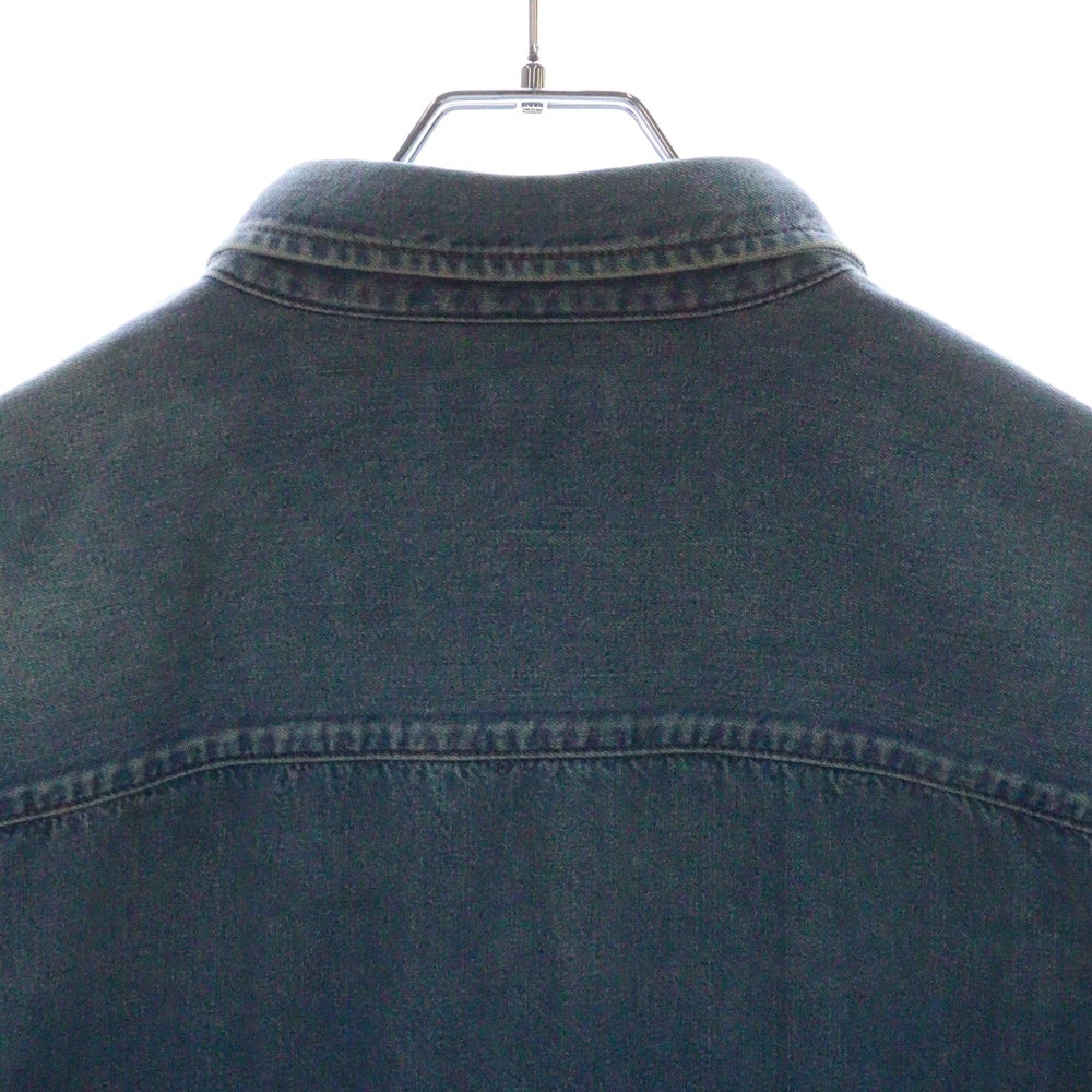 BALENCIAGA(バレンシアガ) 20SS Denim Long Sleeves Plain Cotton Logo Luxury Shirts デニムロングスリーブプレインコットンロゴラグジュアリーシャツ インディゴ 600280 TYE24
