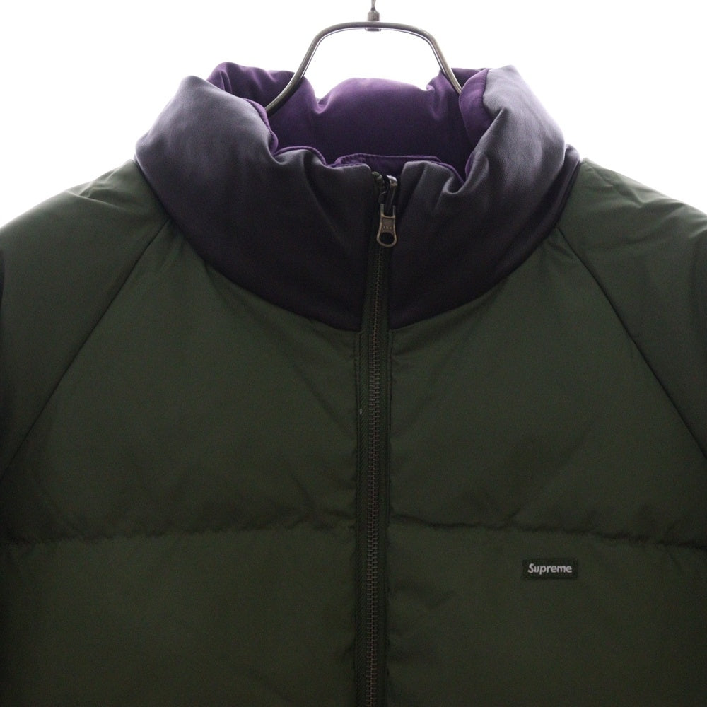 SUPREME(シュプリーム) 24SS Reversible Down Puffer Jacket リバーシブル ダウン パファージャケット パープル/ホワイト/カーキ