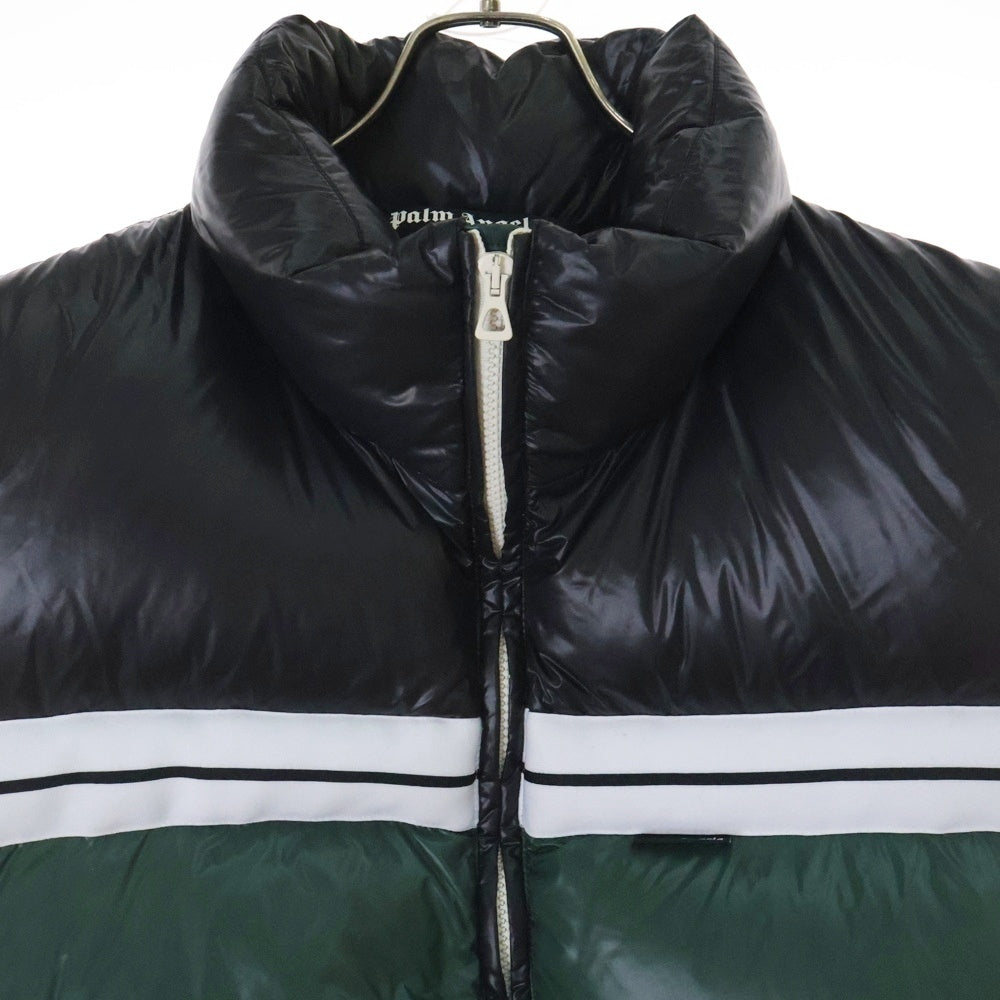 Palm Angels(パームエンジェルス) 23SS Classic Track Puffed Vest クラシック トラック パッフド ダウン ベスト グリーン PMED018F22FAB0015510