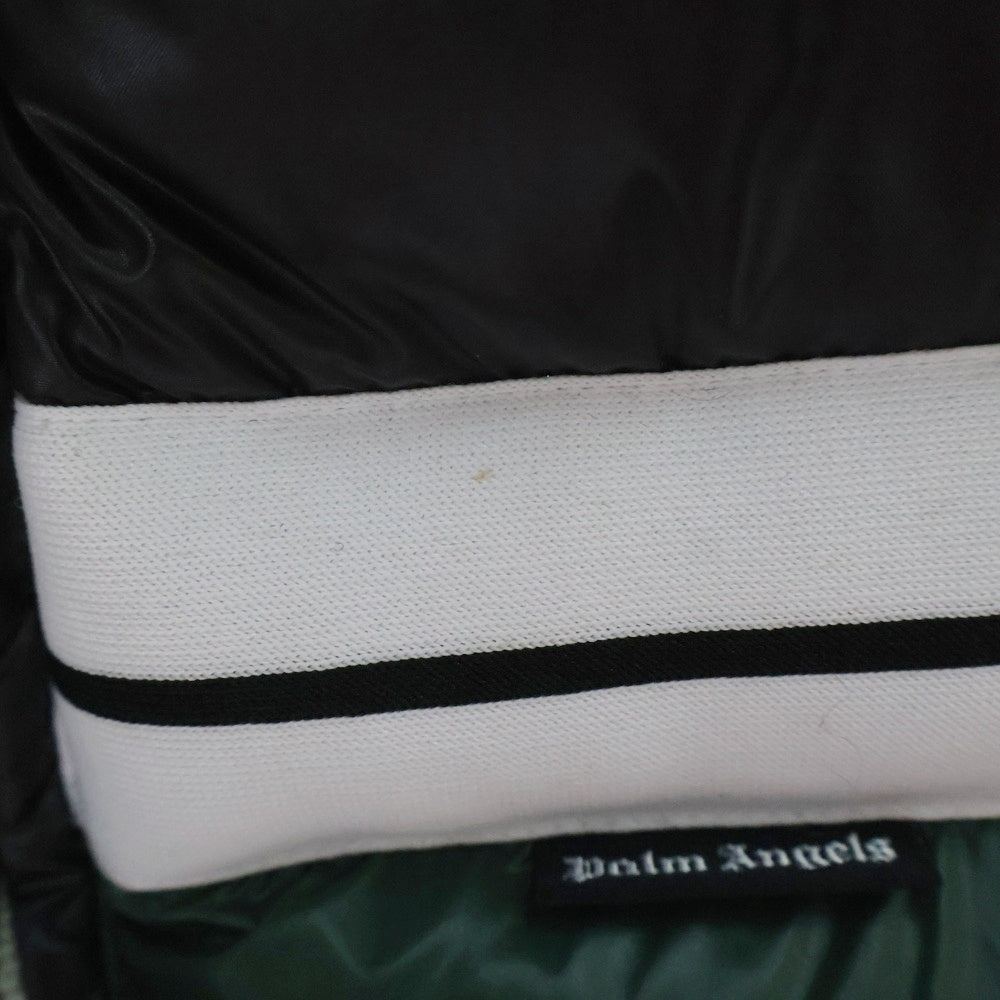 Palm Angels(パームエンジェルス) 23SS Classic Track Puffed Vest クラシック トラック パッフド ダウン ベスト グリーン PMED018F22FAB0015510