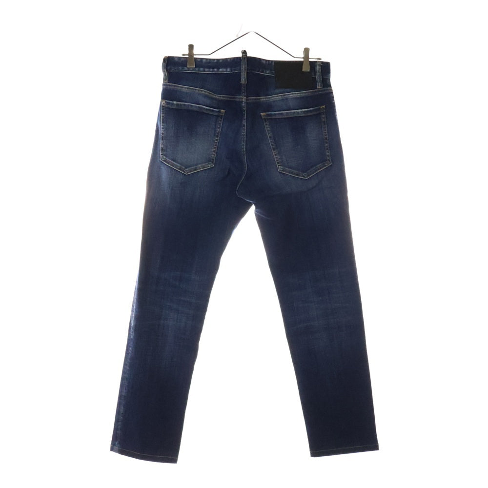 DSQUARED2(ディースクエアード) 24AW ICON Regular Jean アイコン ダメージ加工 レギュラー デニムパンツ ジーンズ インディゴS79LA0084 S30664