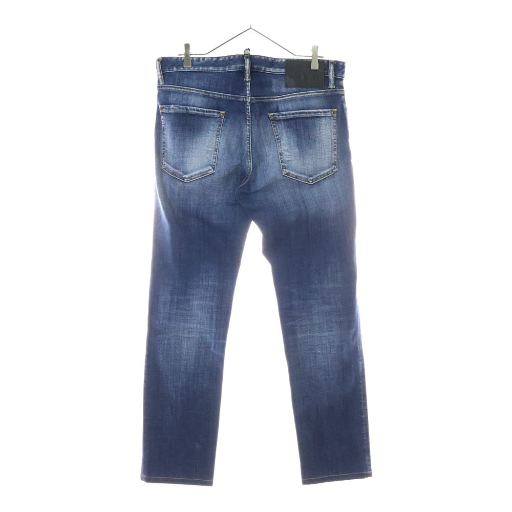 DSQUARED2(ディースクエアード) 24AW ICON Regular Jean アイコン ダメージ加工 レギュラー デニムパンツ ジーンズ インディゴS79LA0084 S30664