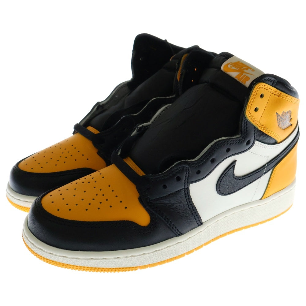 NIKE(ナイキ) GS AIR JORDAN 1 RETRO HIGH OG TAXI ウィメンズ ジョーダン1 レトロ タクシー ハイカットスニーカー イエロー/ホワイト レディース US6.5Y/24.5cm 575441-711