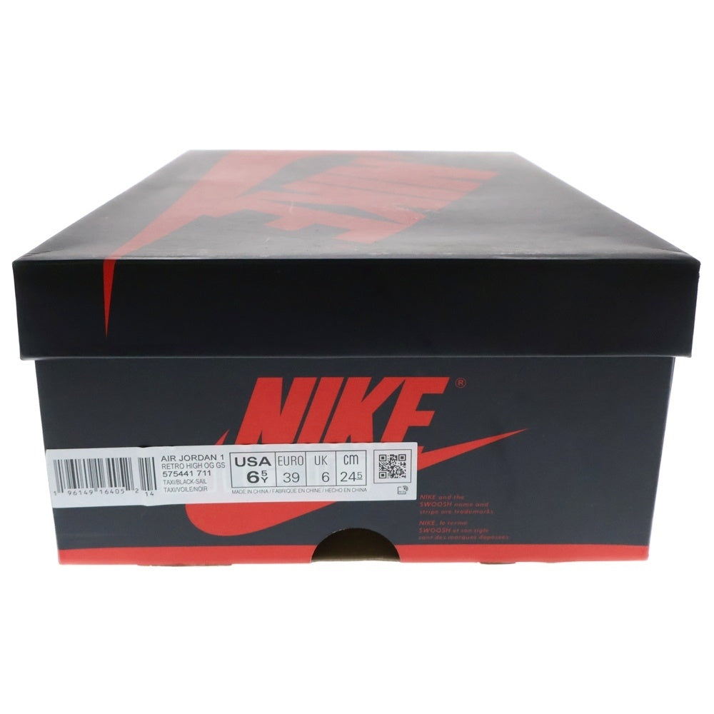 NIKE(ナイキ) GS AIR JORDAN 1 RETRO HIGH OG TAXI ウィメンズ ジョーダン1 レトロ タクシー ハイカットスニーカー イエロー/ホワイト レディース US6.5Y/24.5cm 575441-711