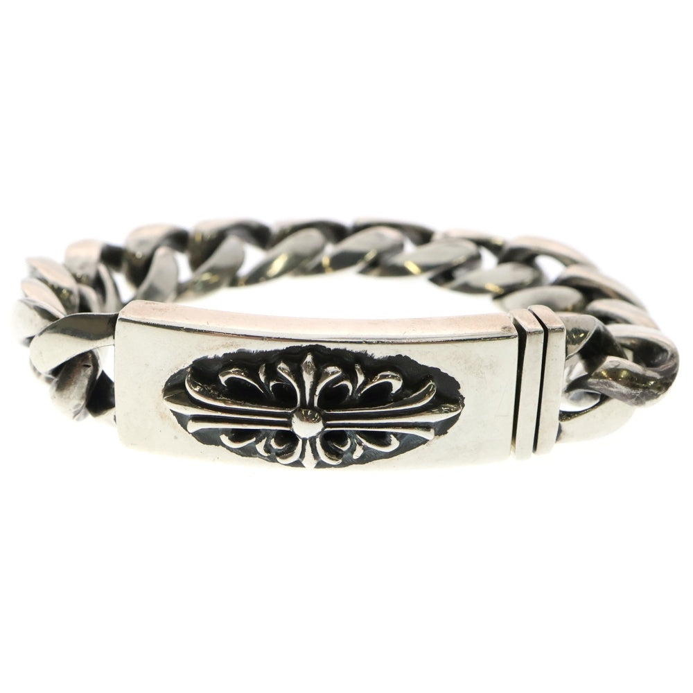 CHROME HEARTS(クロムハーツ) ID FLORAL CRS フローラルクロスIDクラシックリンク ブレスレット 13LINK シルバー BCA164