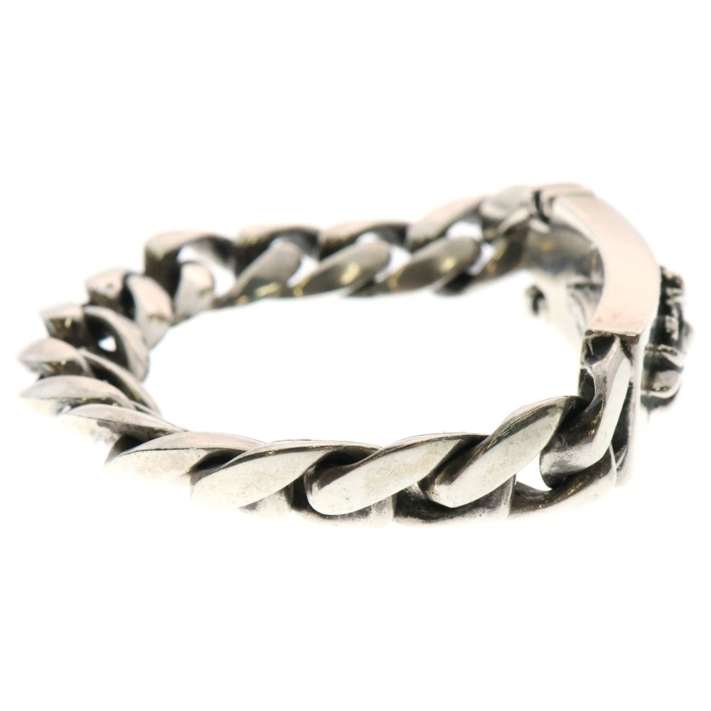 CHROME HEARTS(クロムハーツ) ID FLORAL CRS フローラルクロスIDクラシックリンク ブレスレット 13LINK シルバー BCA164