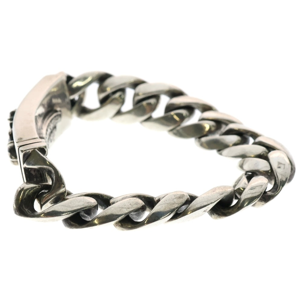 CHROME HEARTS(クロムハーツ) ID FLORAL CRS フローラルクロスIDクラシックリンク ブレスレット 13LINK シルバー BCA164