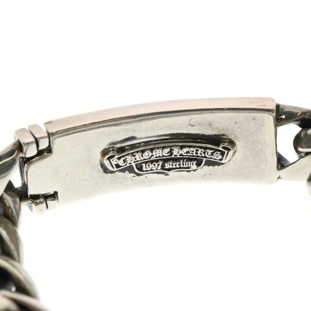 CHROME HEARTS(クロムハーツ) ID FLORAL CRS フローラルクロスIDクラシックリンク ブレスレット 13LINK シルバー BCA164
